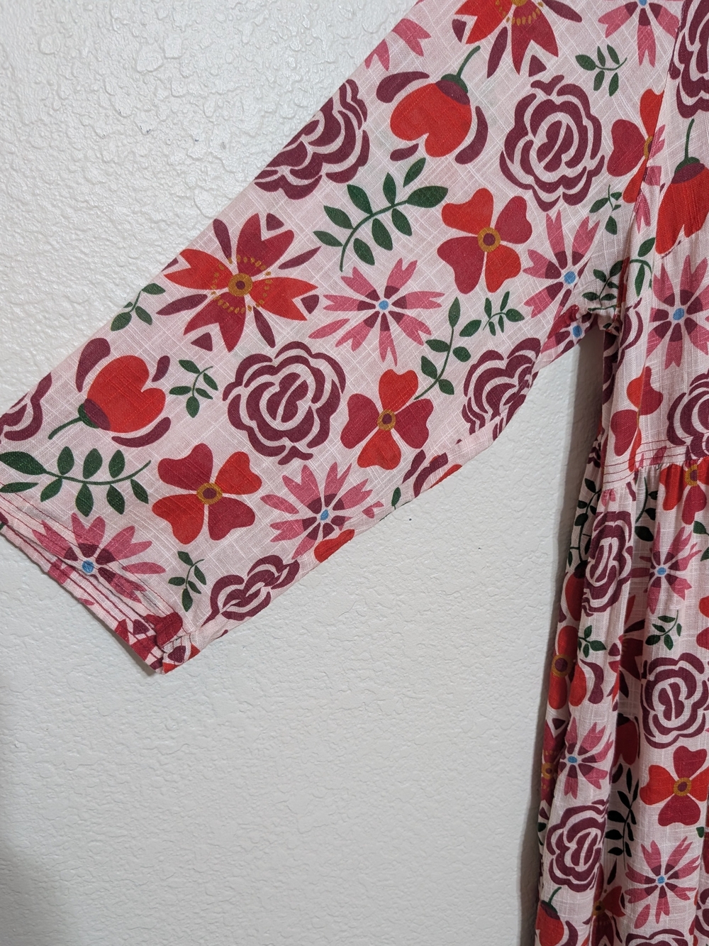 Gudrun Sjödén Organic Cotton Floral Midi Dress Lagenlook Boho - Picture 4 of 11